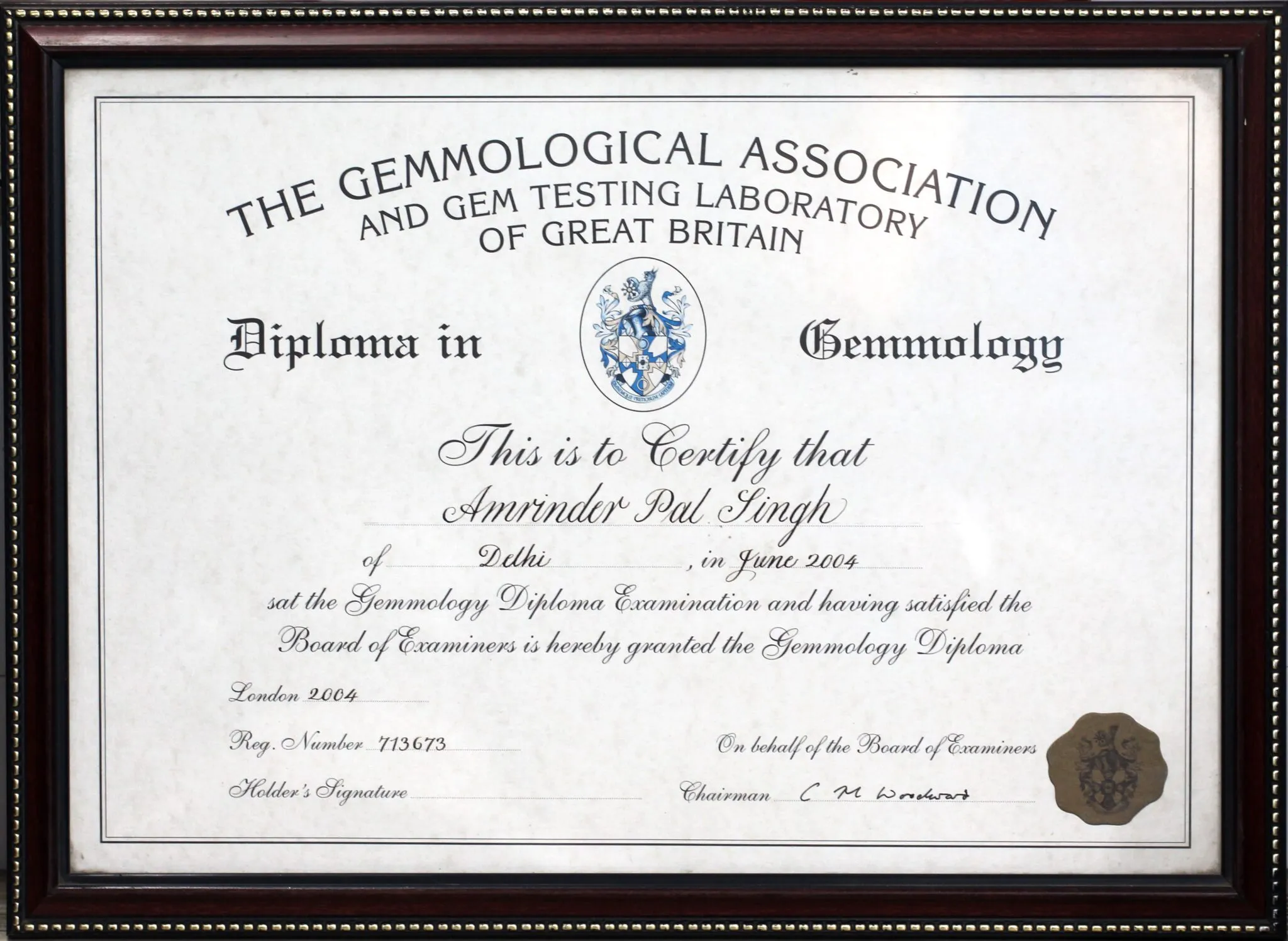 F.G.A. Certificate